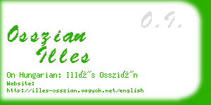 osszian illes business card
